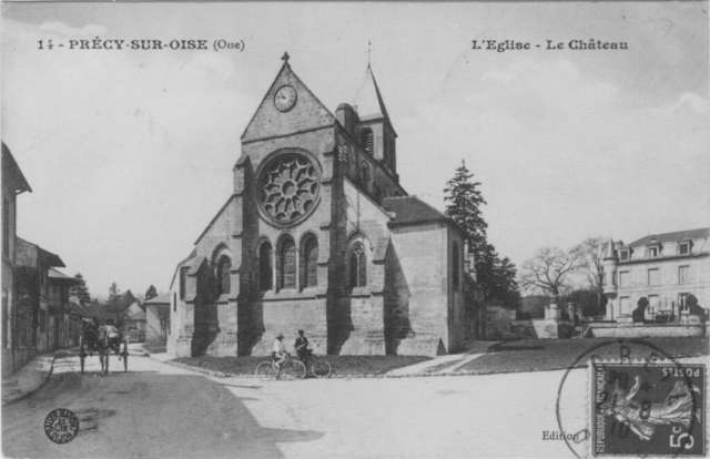 L'église de Précy sur Oise et le chateau