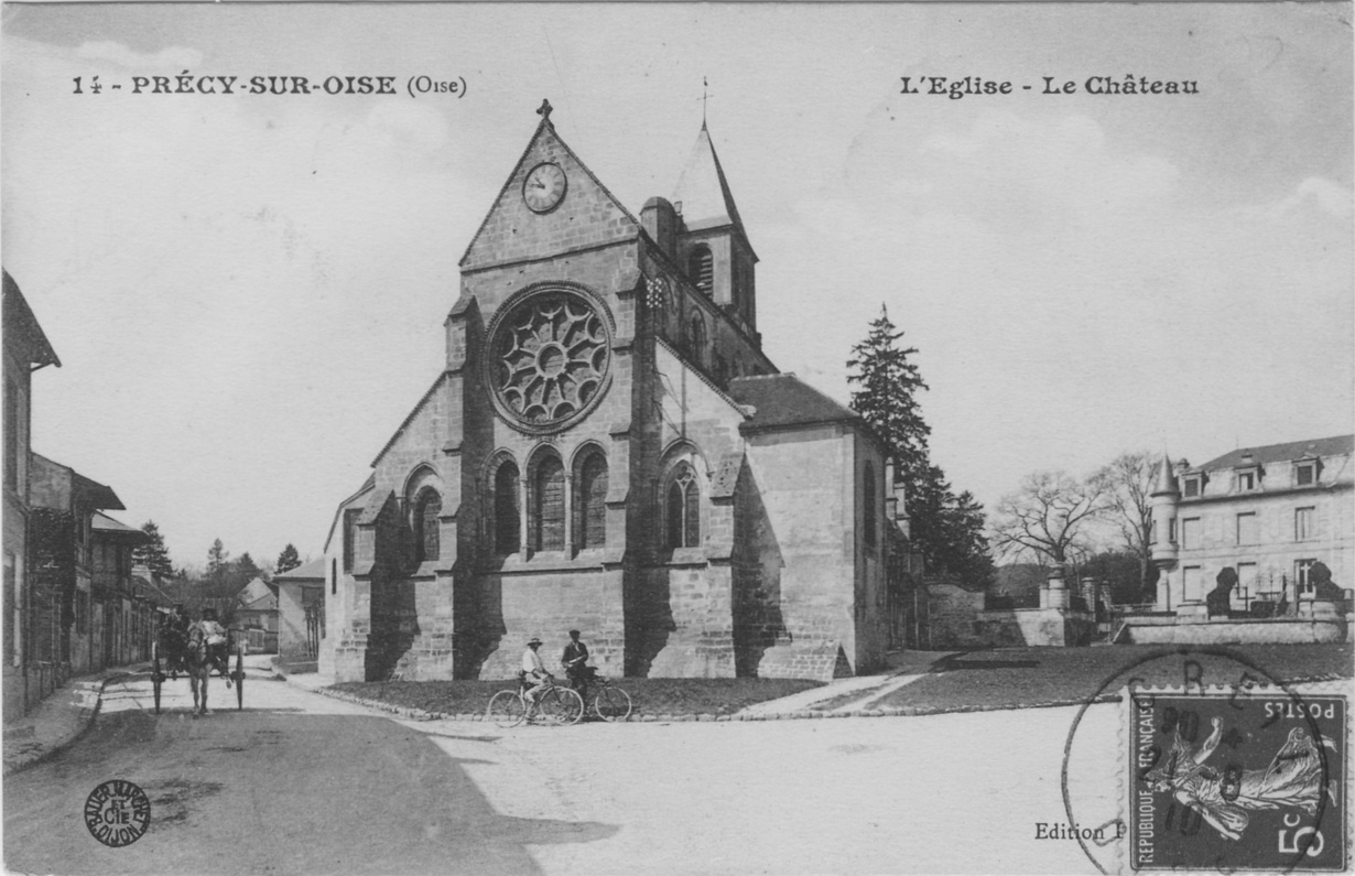 L'église de Précy sur Oise et le chateau