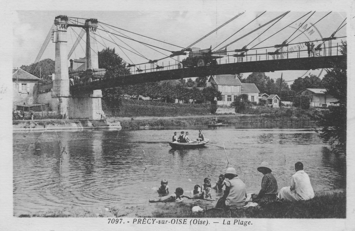 La plage dans l'Oise à Précy