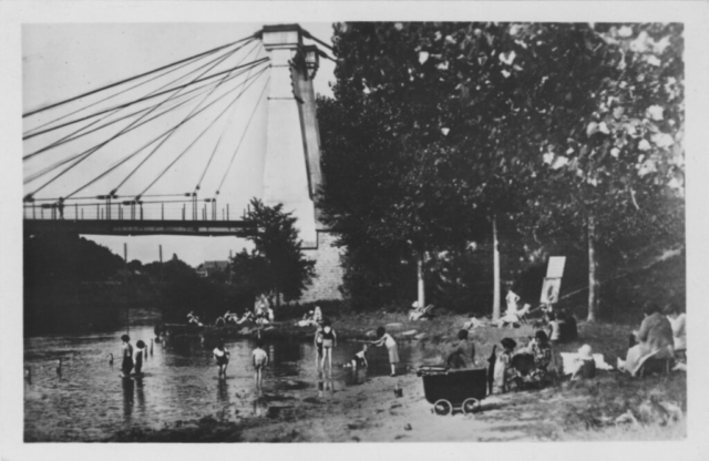 La plage dans l'Oise à Précy