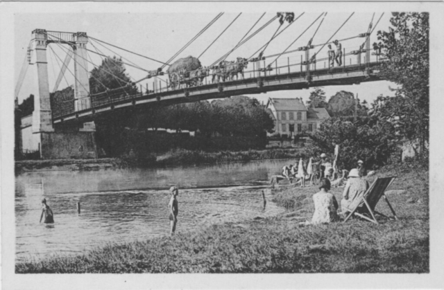 La plage dans l'Oise à Précy