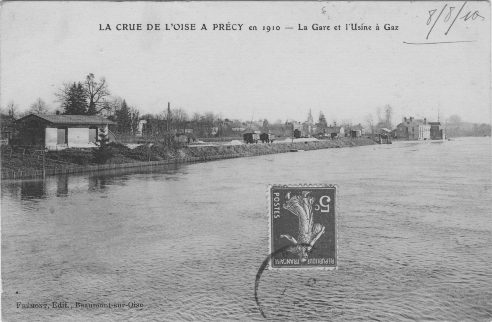 La crue de l'Oise à Précy en 1910