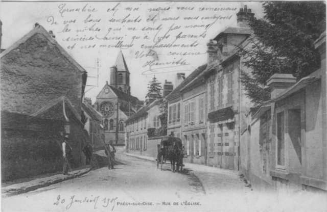 La rue de l'église à Précy sur Oise